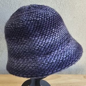 Women's Fall Winter Purple Black Cloche Bucket Hat One Size